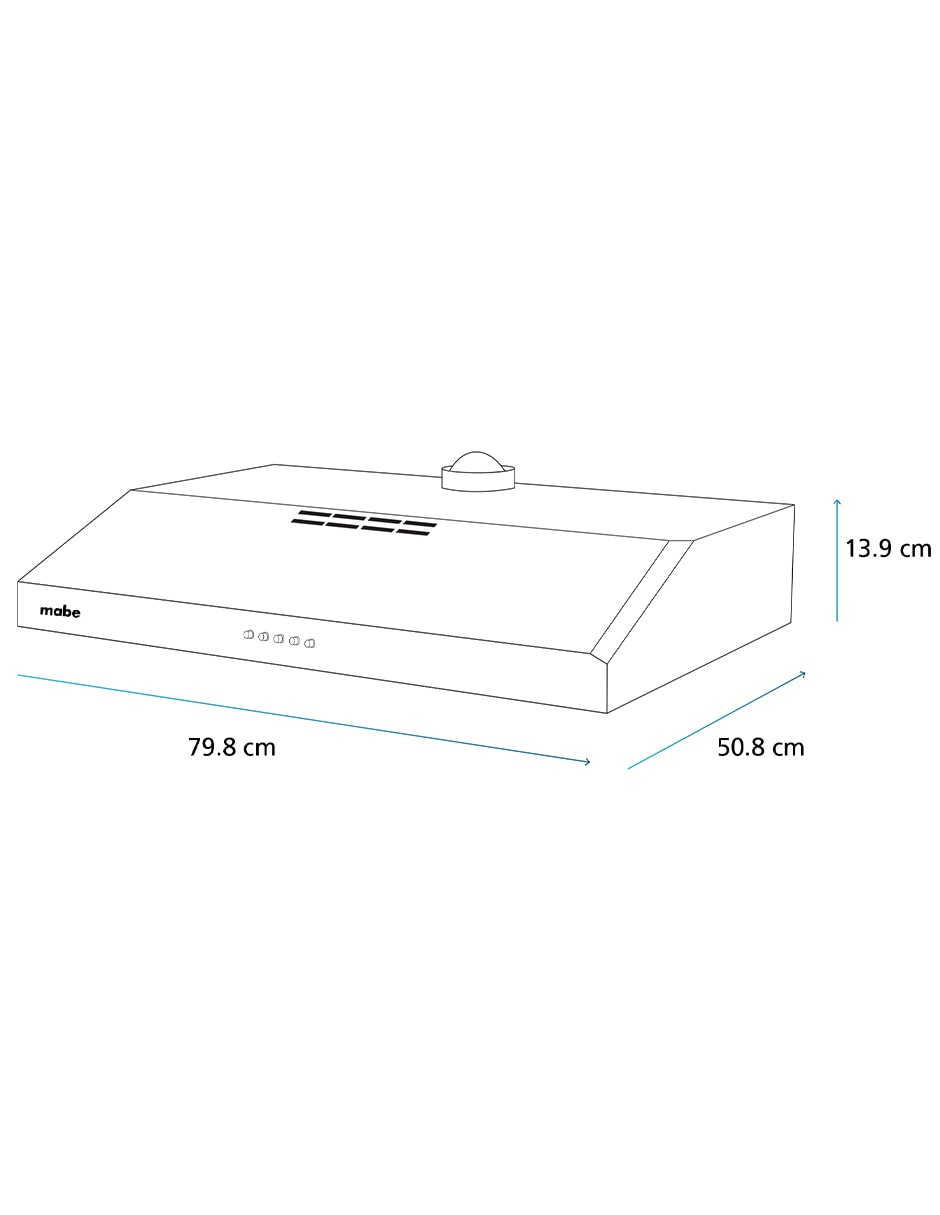 Combo estufa empotrable a gas lp Mabe 79.20 cm XOC80802CMPUV80 de 6 quemadores + campana