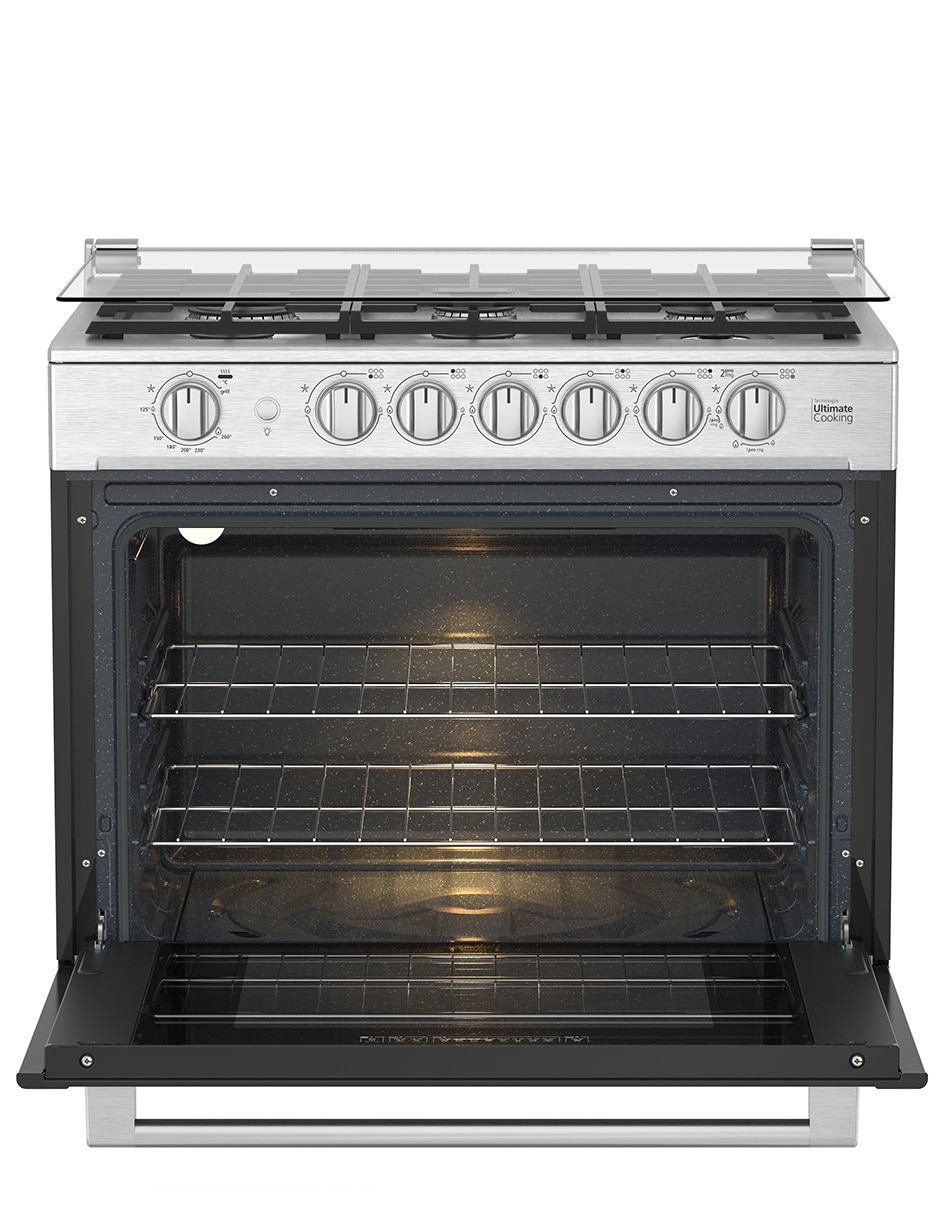 Combo estufa empotrable a gas lp Mabe 79.20 cm XOC80802CMPUV80 de 6 quemadores + campana