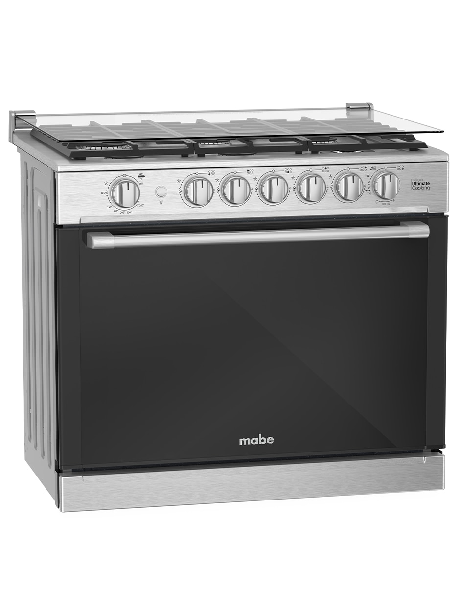 Combo estufa empotrable a gas lp Mabe 79.20 cm XOC80802CMPUV80 de 6 quemadores + campana