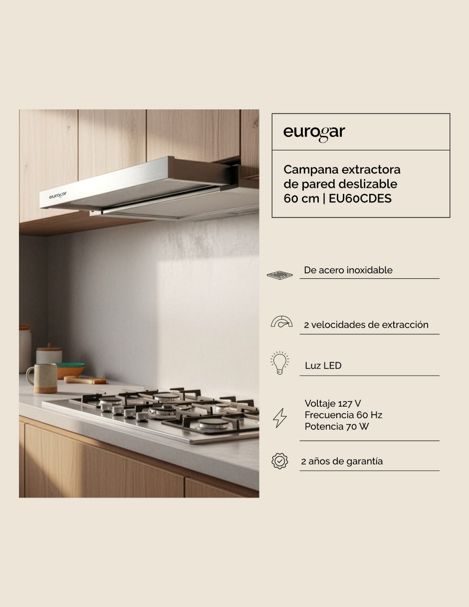 Campana de pared de acero inoxidable 2