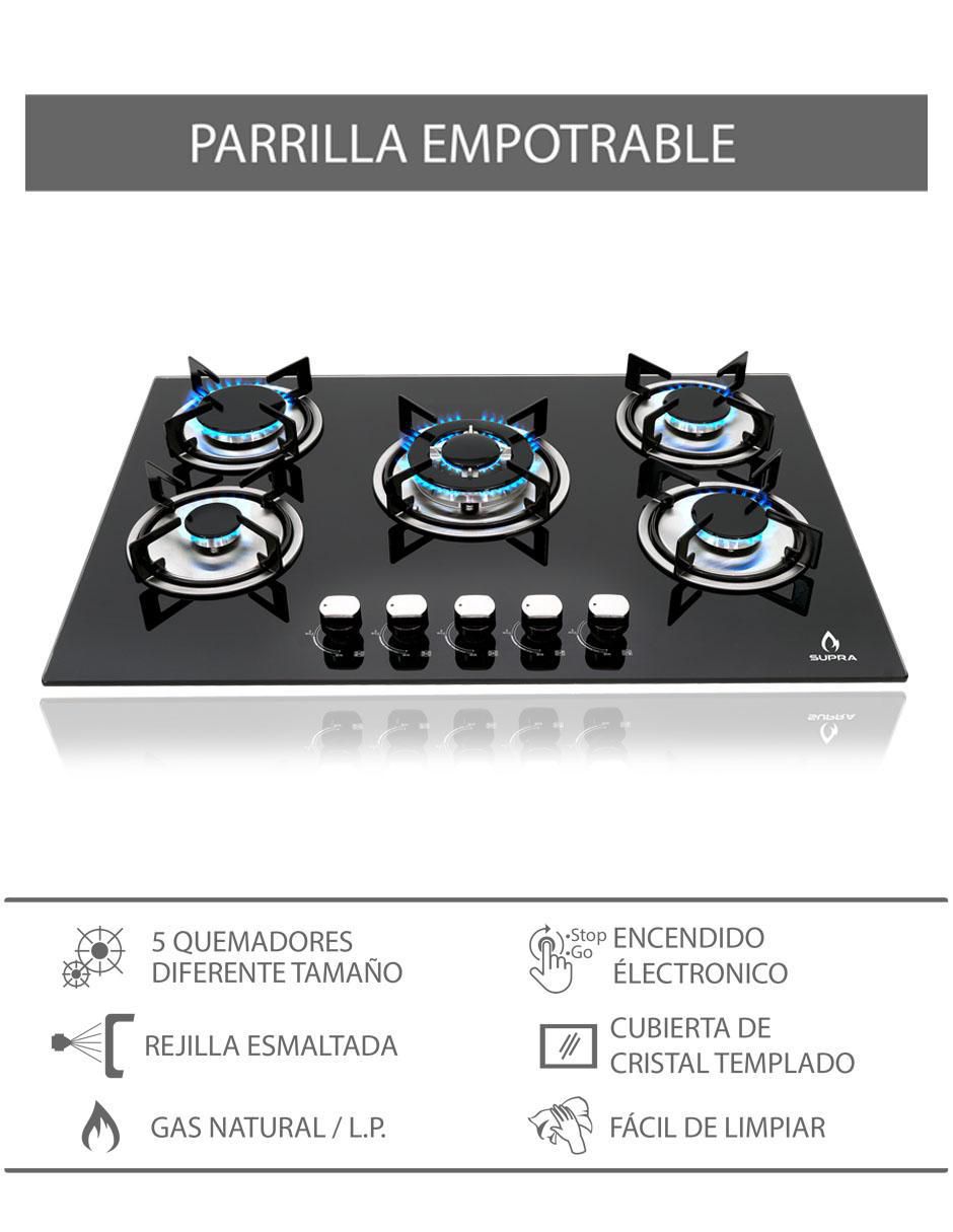 Parrilla a gas lp empotrable 6