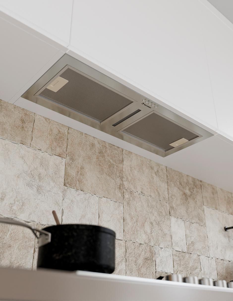 Campana plana ALTAIR75.AC de acero inoxidable