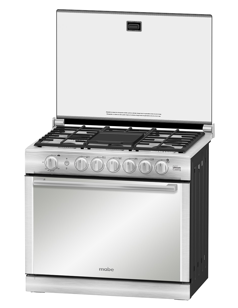 Combo estufa empotrable a gas lp Mabe 79.20 cm XOC80790CMPUV80 de 6 quemadores + campana