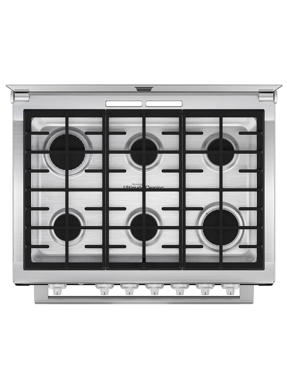 Combo estufa empotrable a gas lp Mabe 79.20 cm XOC80790CMPUV80 de 6 quemadores + campana