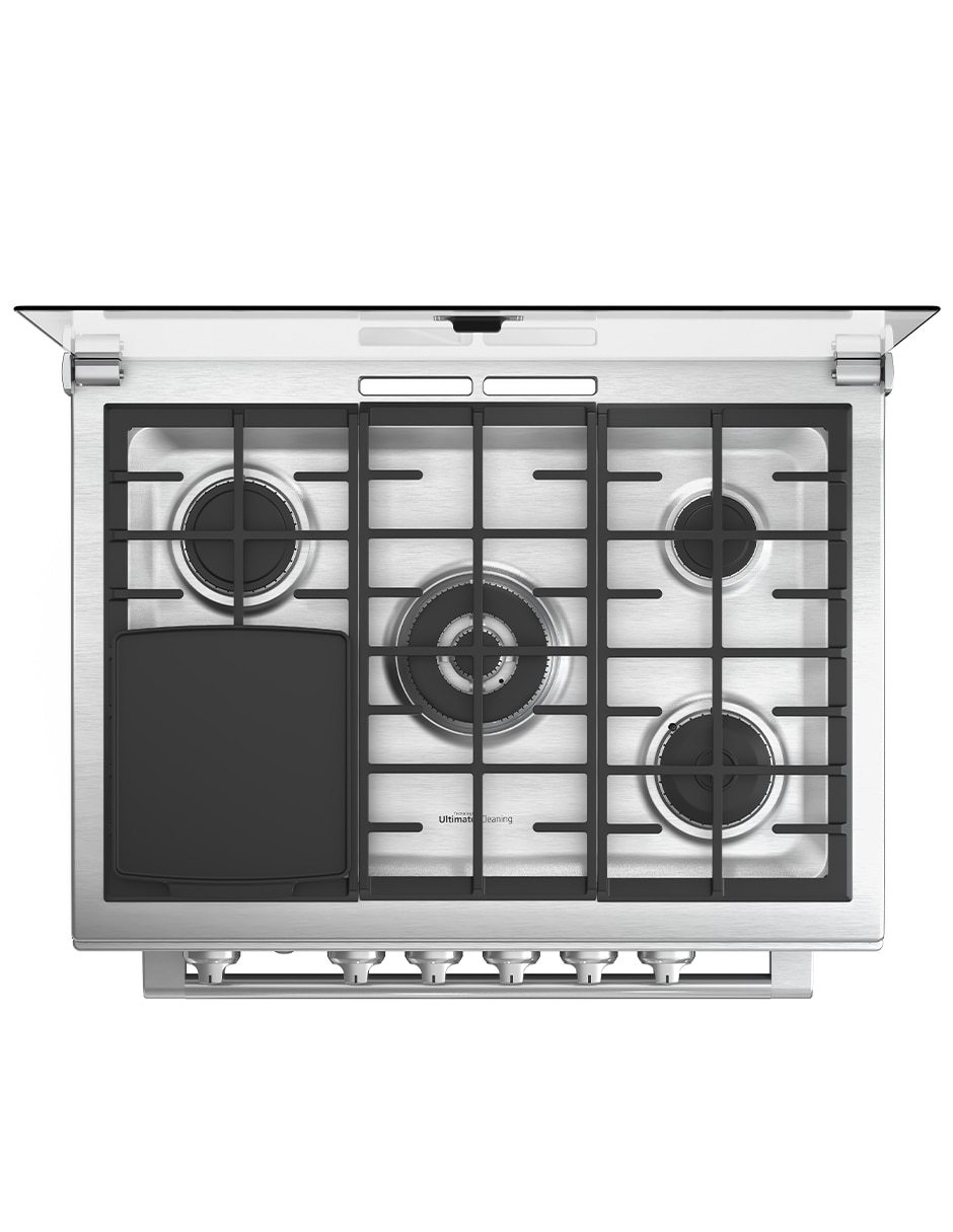Combo estufa empotrable a gas lp Mabe 79.20 cm XOC80800CMPU80 de 5 quemadores + campana