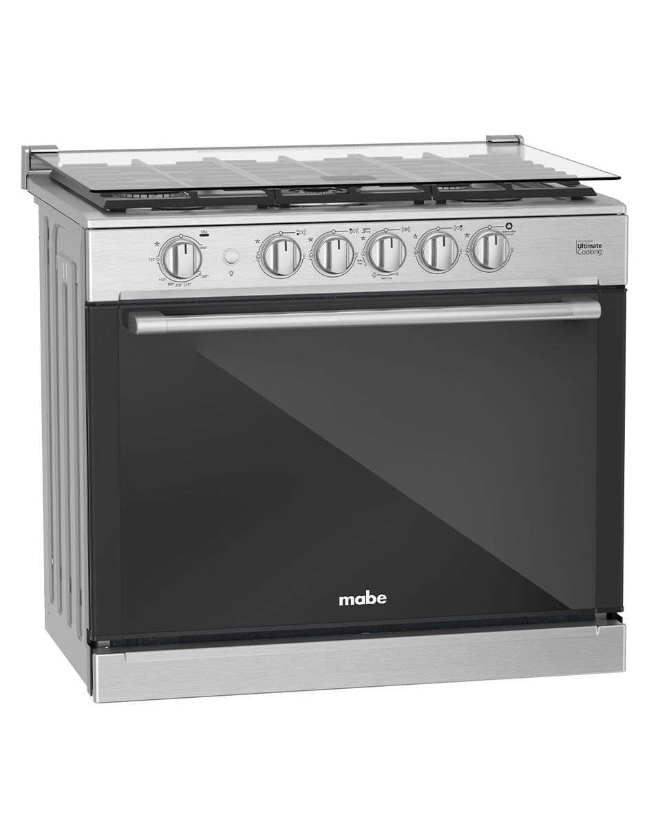 Combo estufa empotrable a gas lp Mabe 79.20 cm XOC80800CMPU80 de 5 quemadores + campana