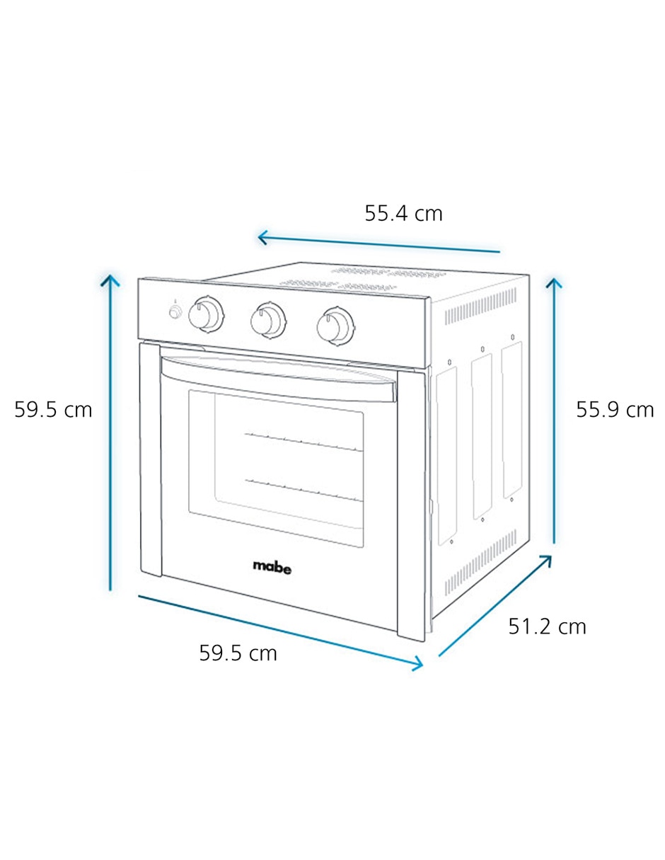 Horno eléctrico Mabe HM6031EWAI0 capacidad 60 L