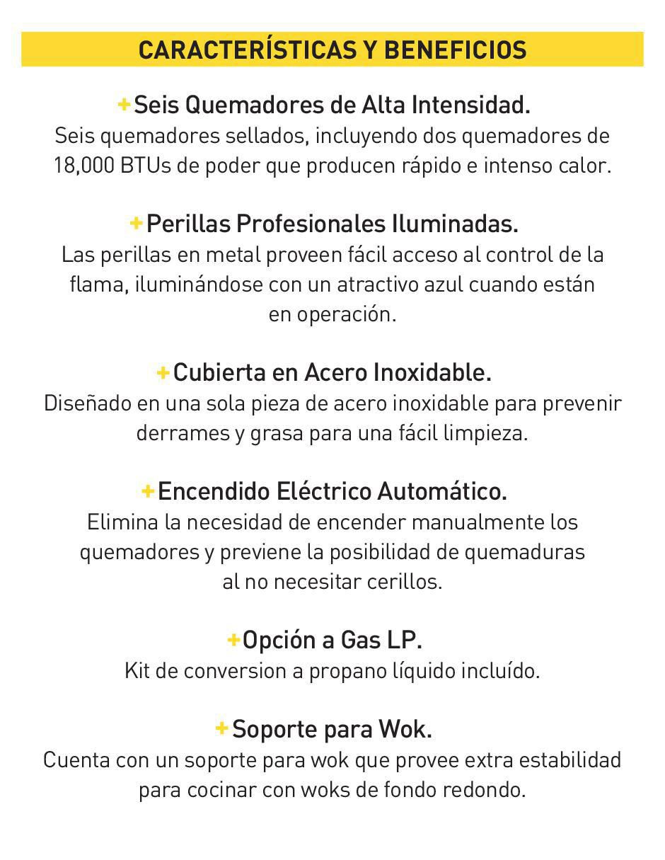Parrilla a gas lp empotrable Thor Kitchen