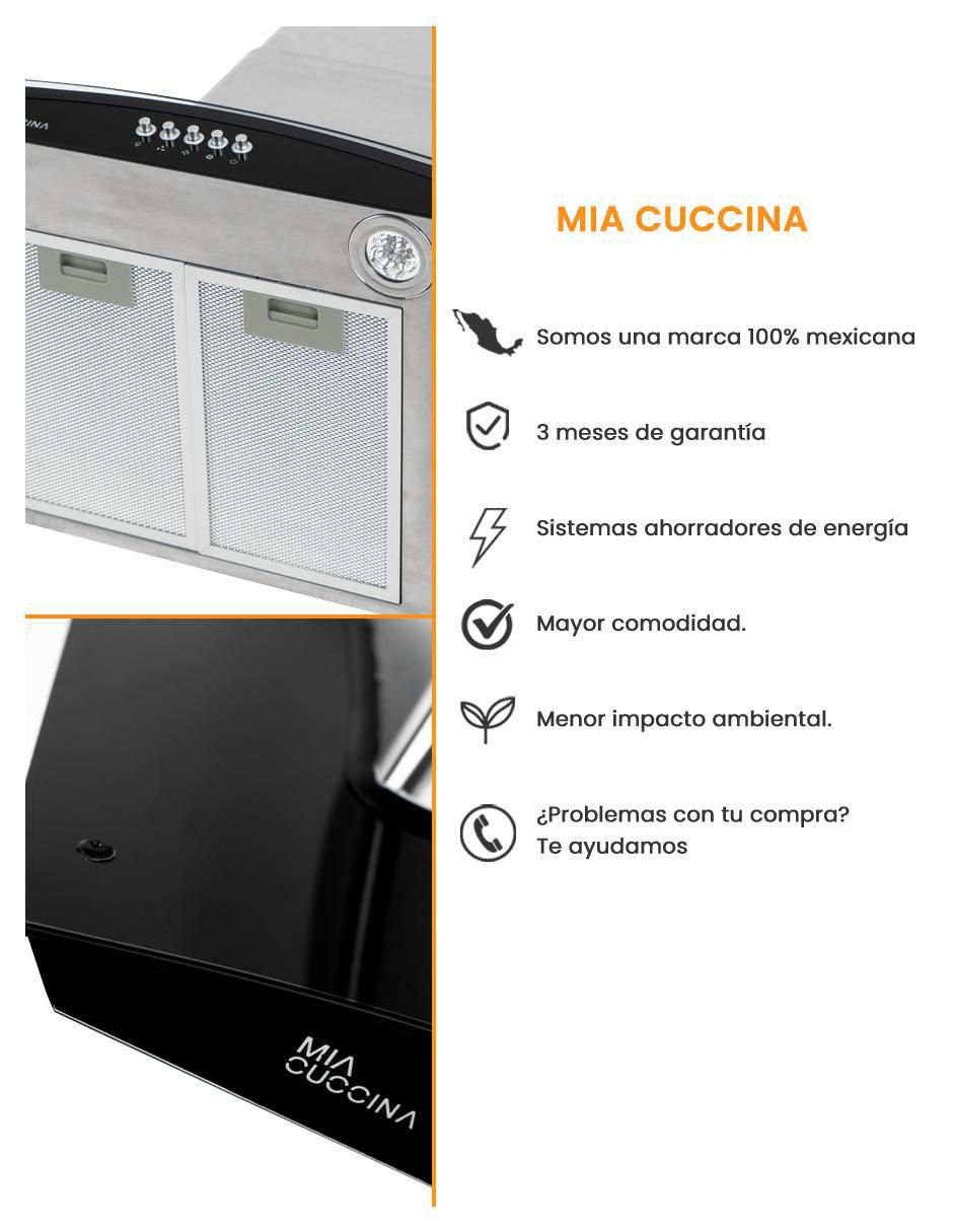 Campana de pared Mia Cuccina de acero inoxidable