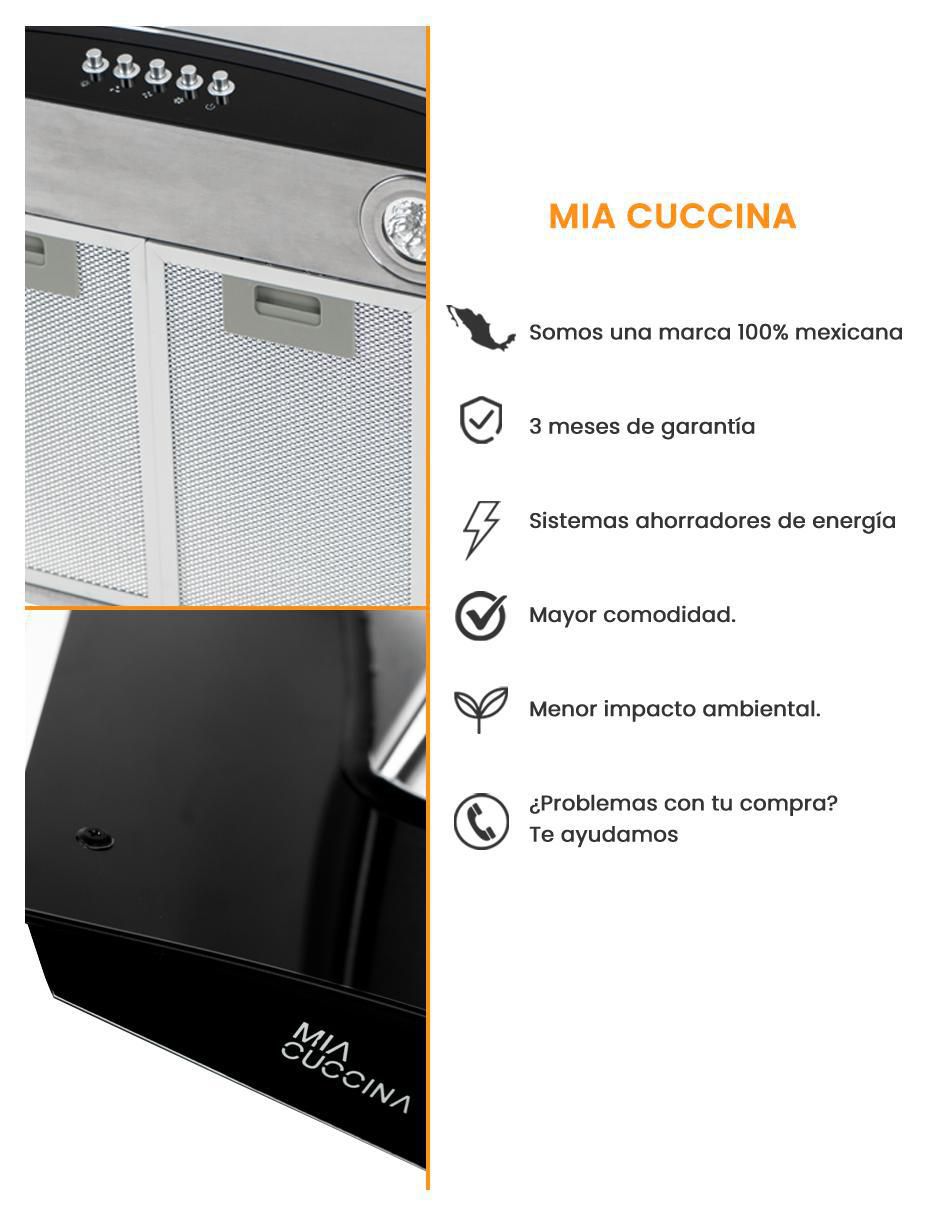 Campana de pared Mia Cuccina de acero inoxidable