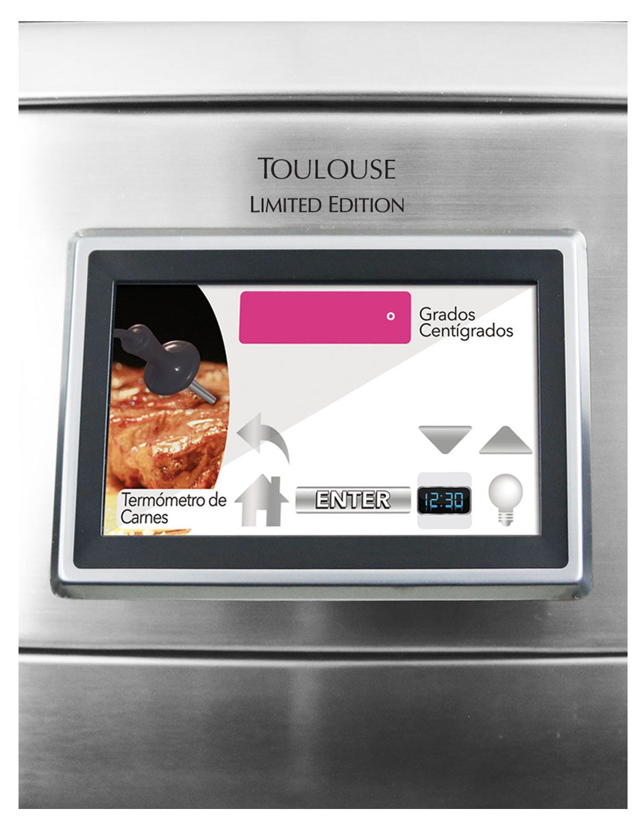 Combo estufa empotrable a gas natural/lp 76 cm EE-6342.TOULOUSE.FRYER de 6 quemadores + campana Combo estufa empotrable a gas natural/lp 76 cm EE-6342.TOULOUSE.FRYER de 6 quemadores + campana