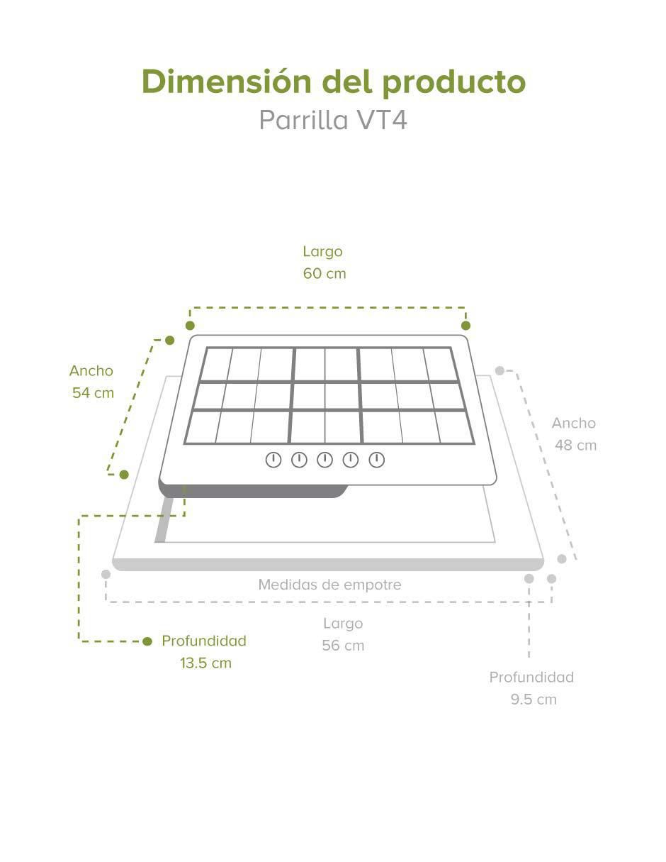 Parrilla eléctrica empotrable Avera