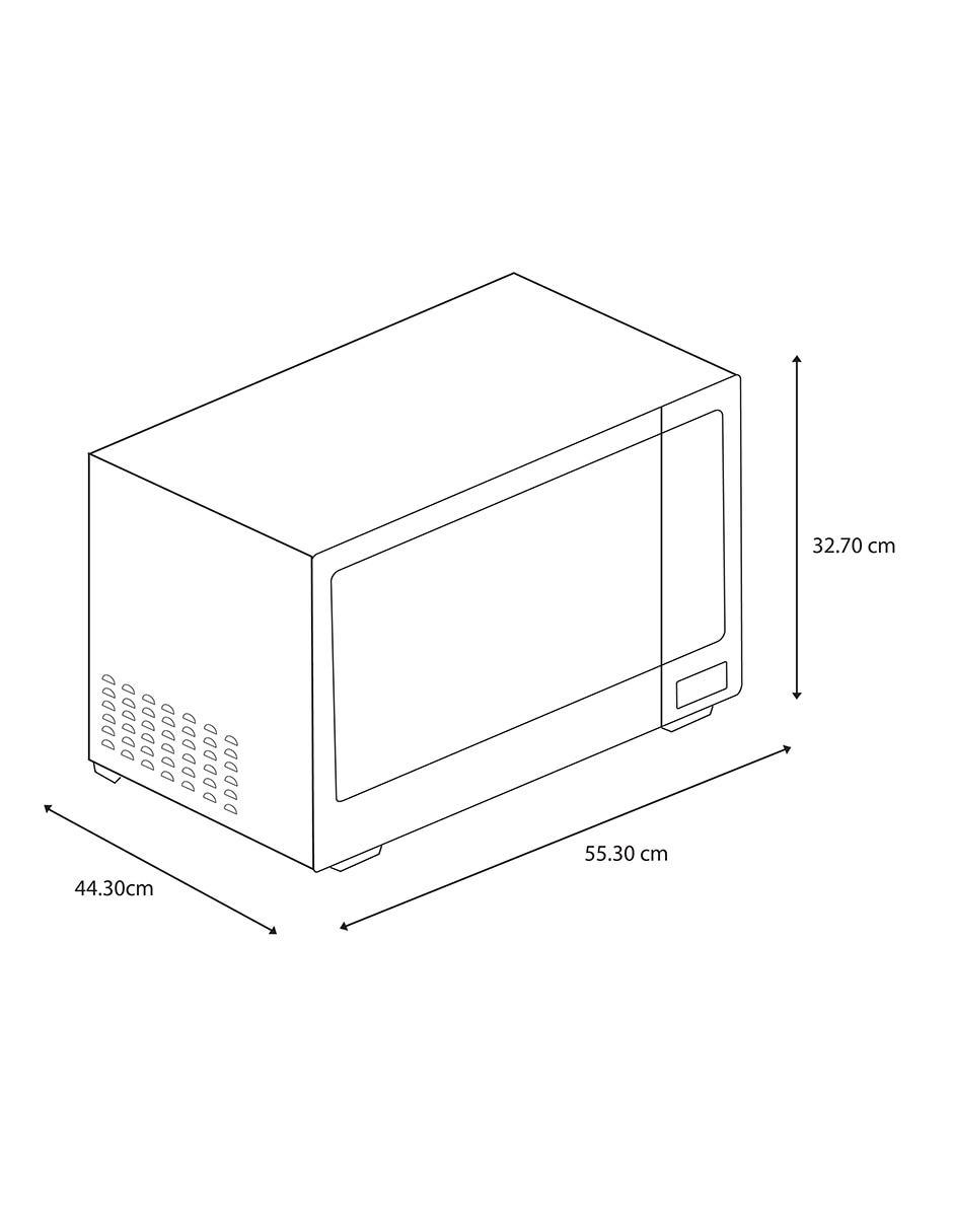 Horno de microondas con grill Io Mabe modelo IO160MDI1 de 1.6 pies cúbicos