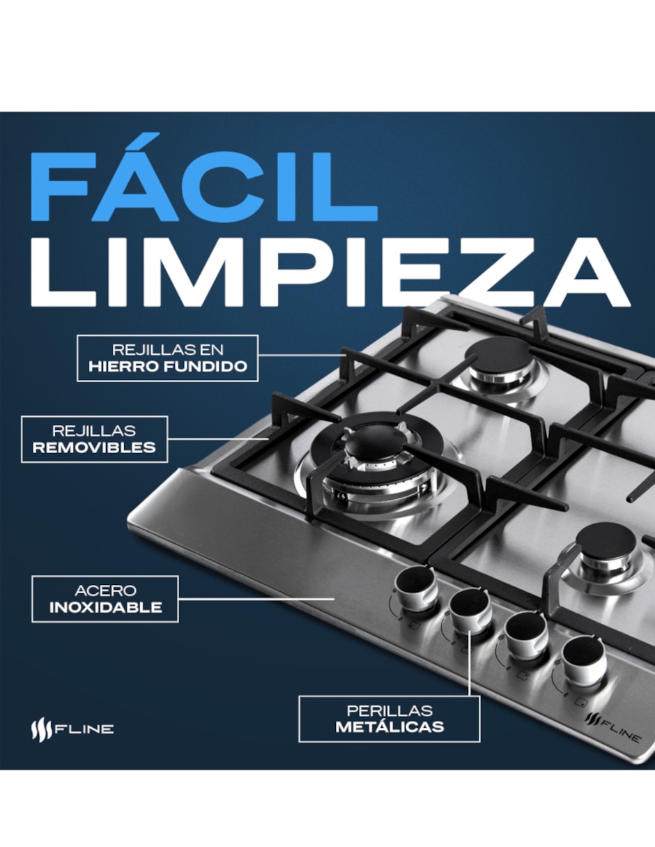 Parrilla a gas lp empotrable Fline lund