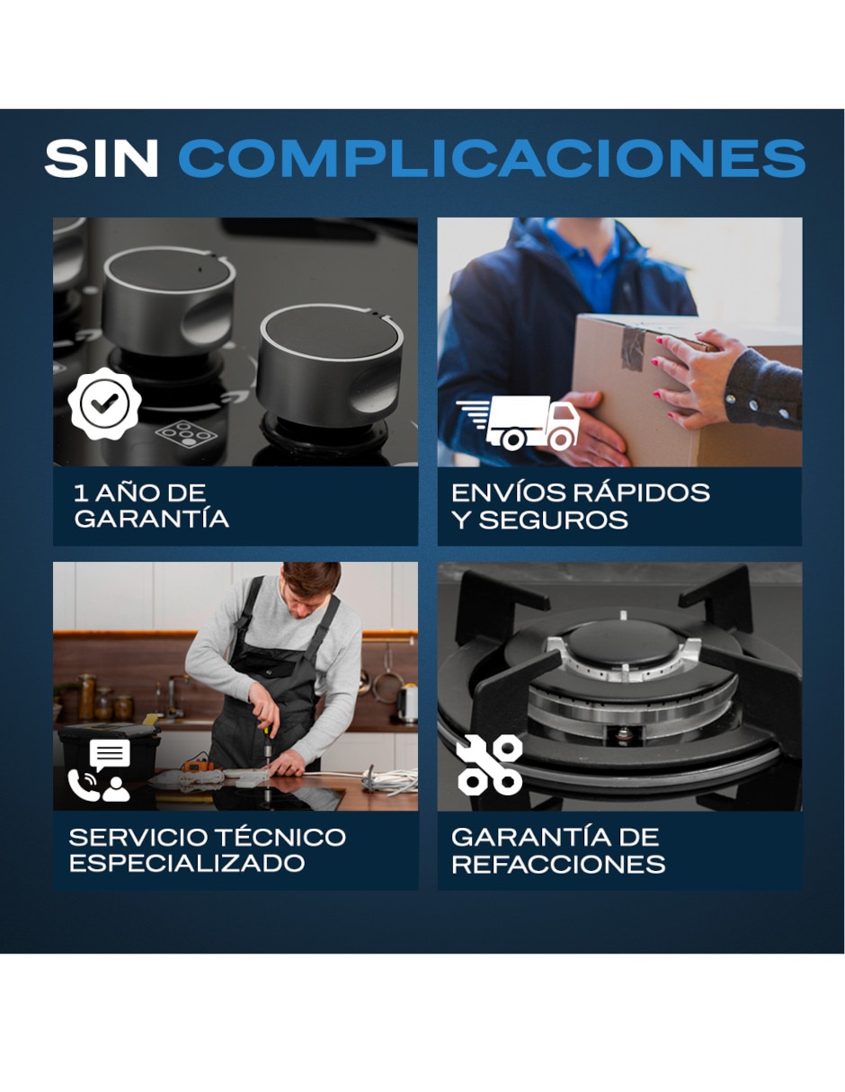 Parrilla a gas lp empotrable Fline lund