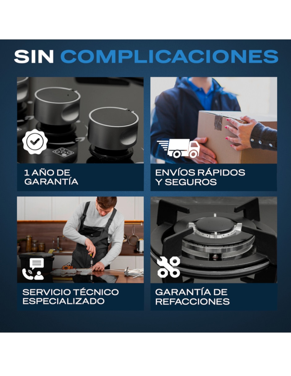Parrilla a gas lp empotrable Fline lund