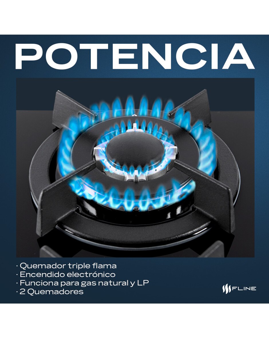 Parrilla a gas lp empotrable Fline oslo