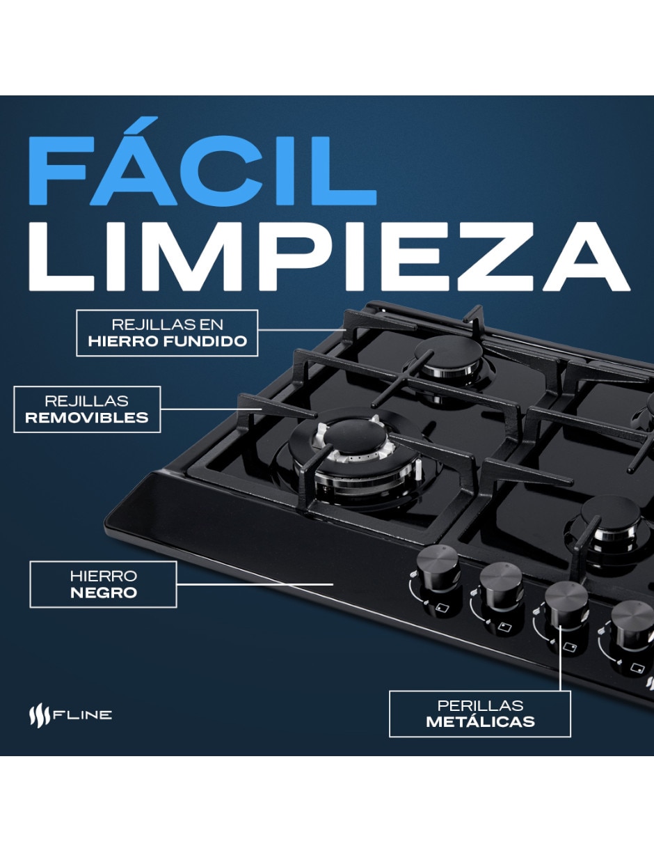 Parrilla a gas lp empotrable Fline riga