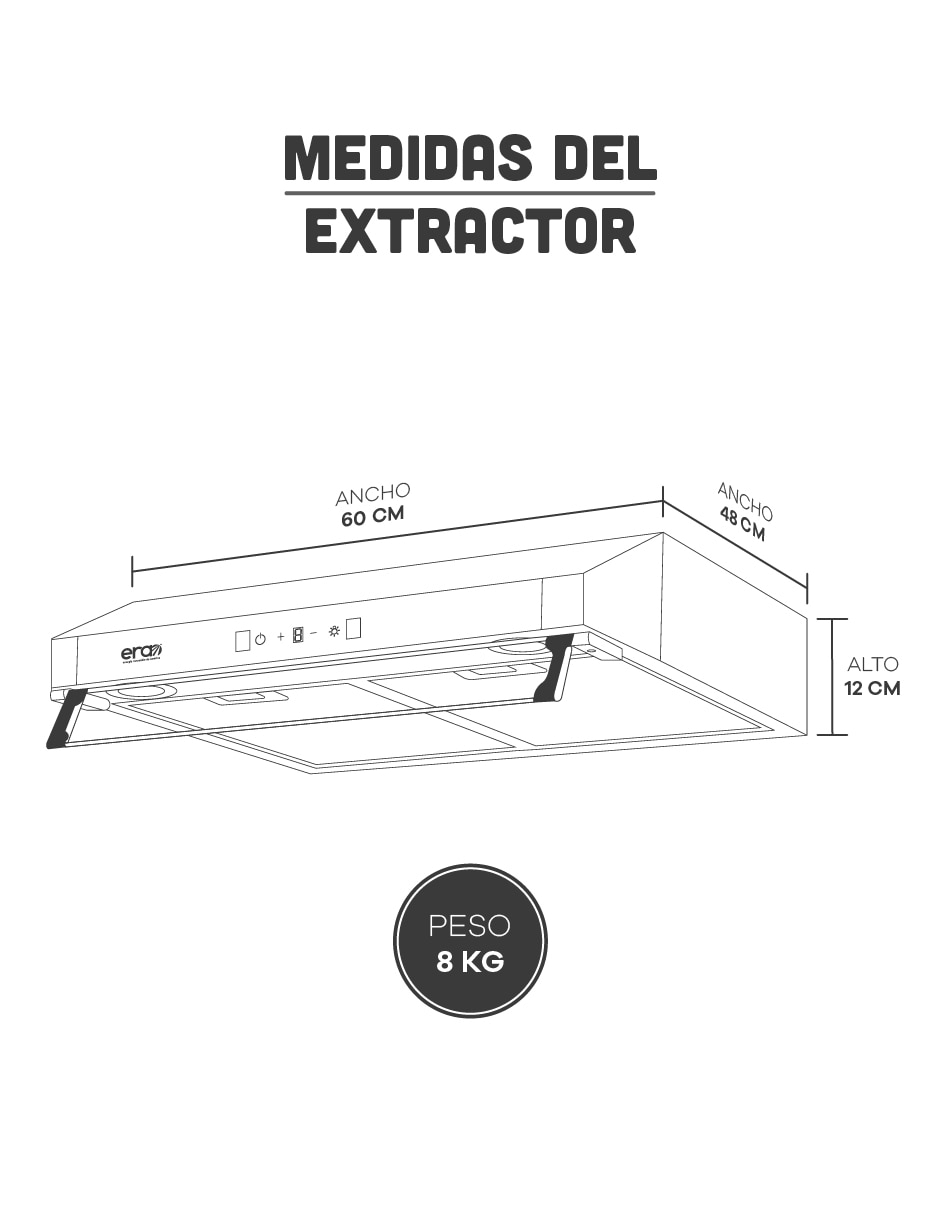 Campana de pared Era EC-180-60 de acero inoxidable