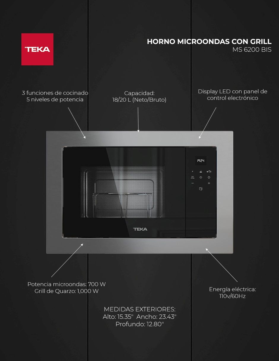 Horno gas natural Neo HSB 7506 G SS capacidad 2.5 pies 10
