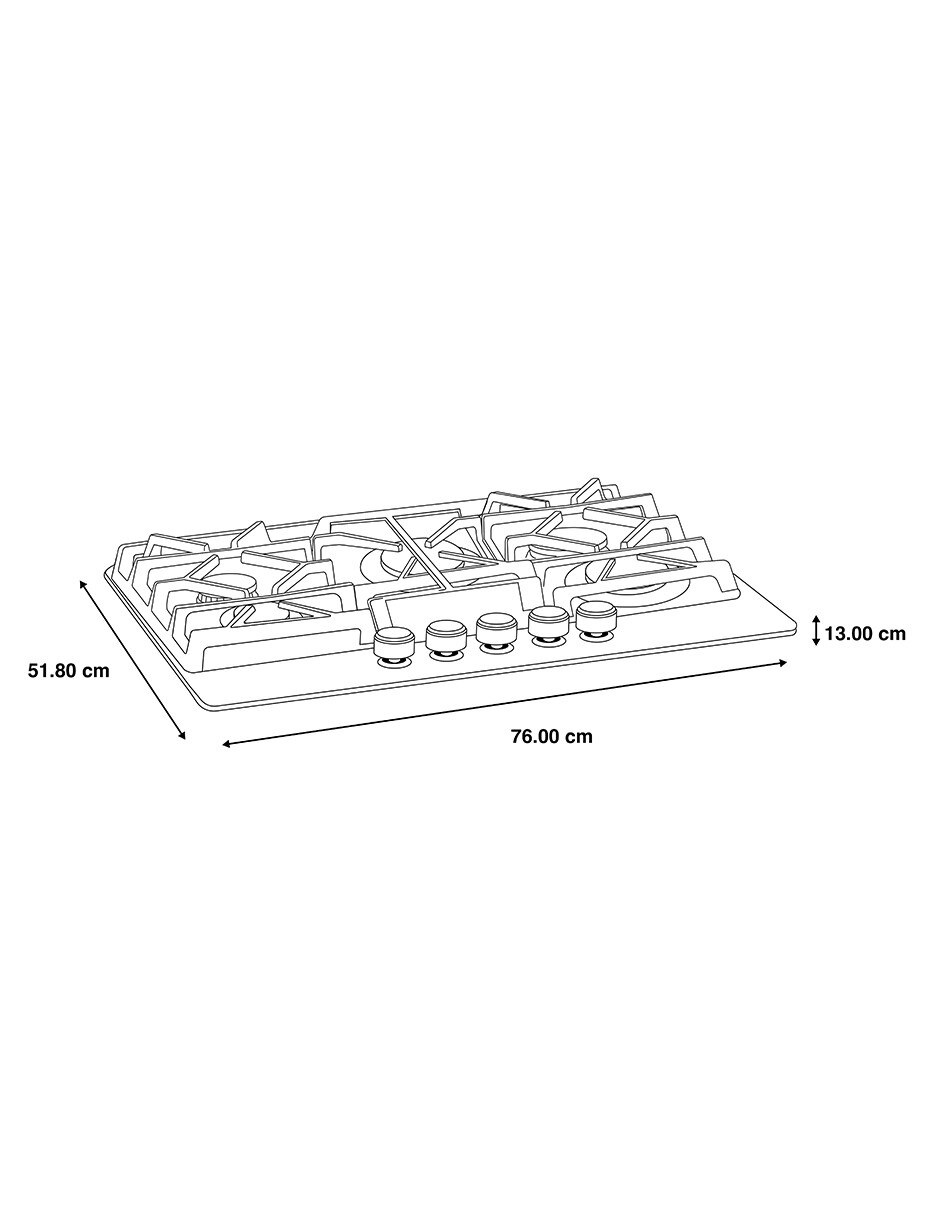 Horno a gas LP IO56HGPIO75KM capacidad 60 L 15