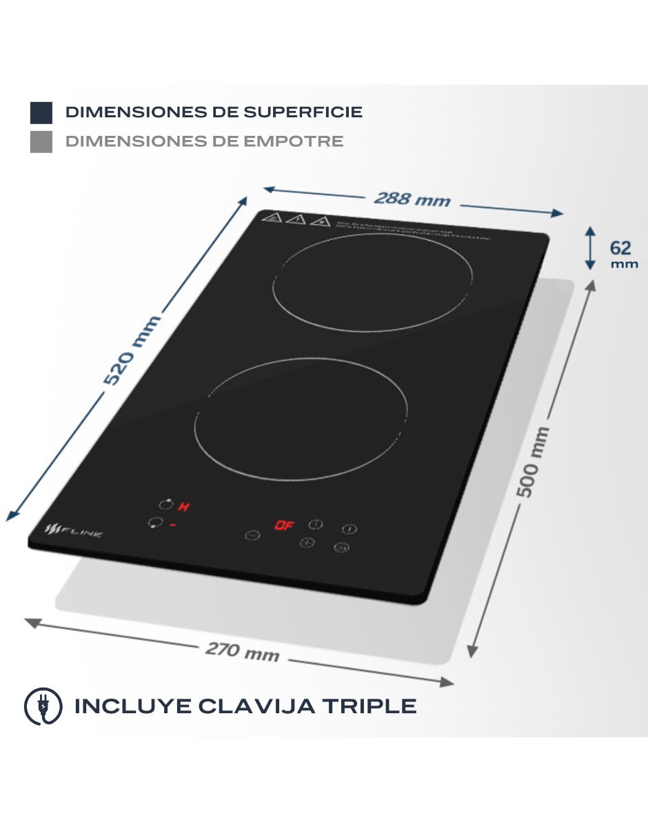 Parrilla a inducción empotrable Fline belfast