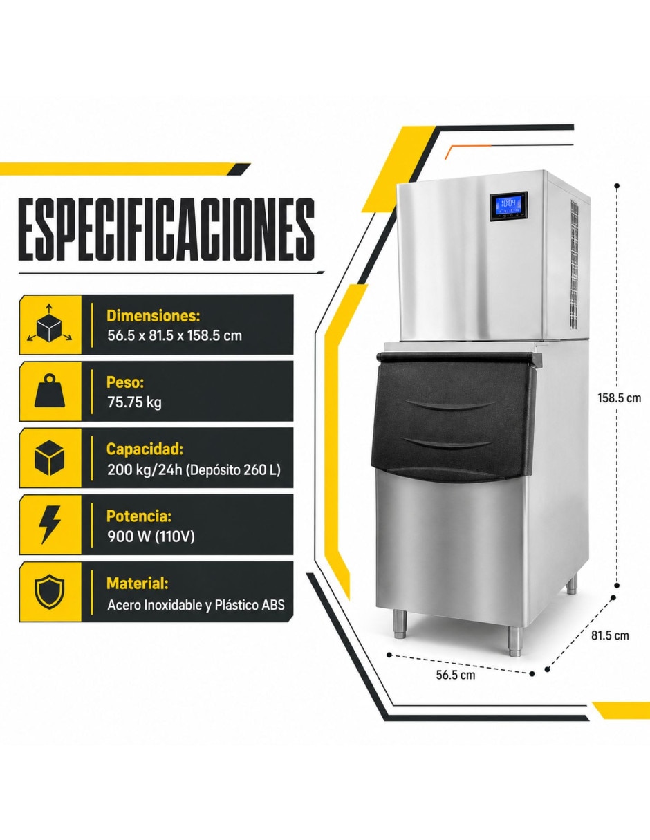 Máquina de hielo mkz-mhielo200kgs 8