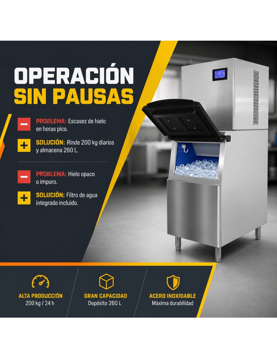 Máquina de hielo mkz-mhielo200kgs 7