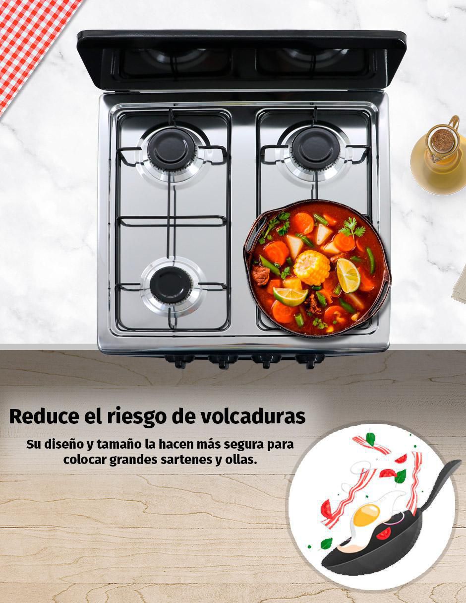 Parrilla a gas lp empotrable 6