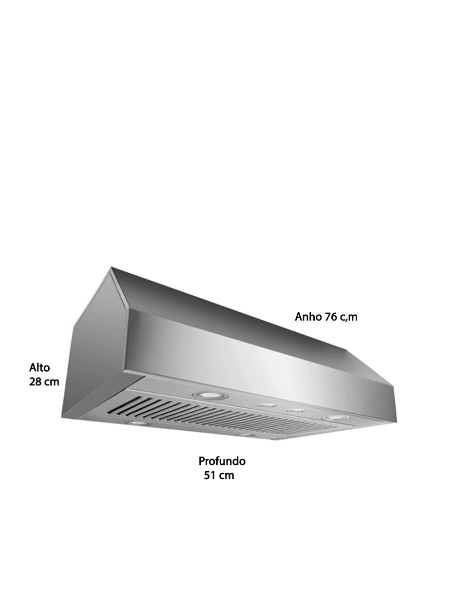 Campana de pared Fhwc3050rs de acero inoxidable 7