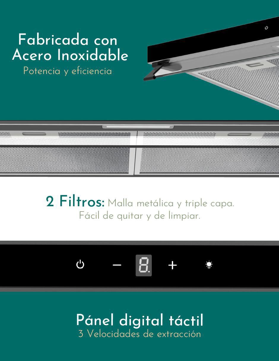 Campana de pared Rivel CAMP-IXT75 de acero inoxidable