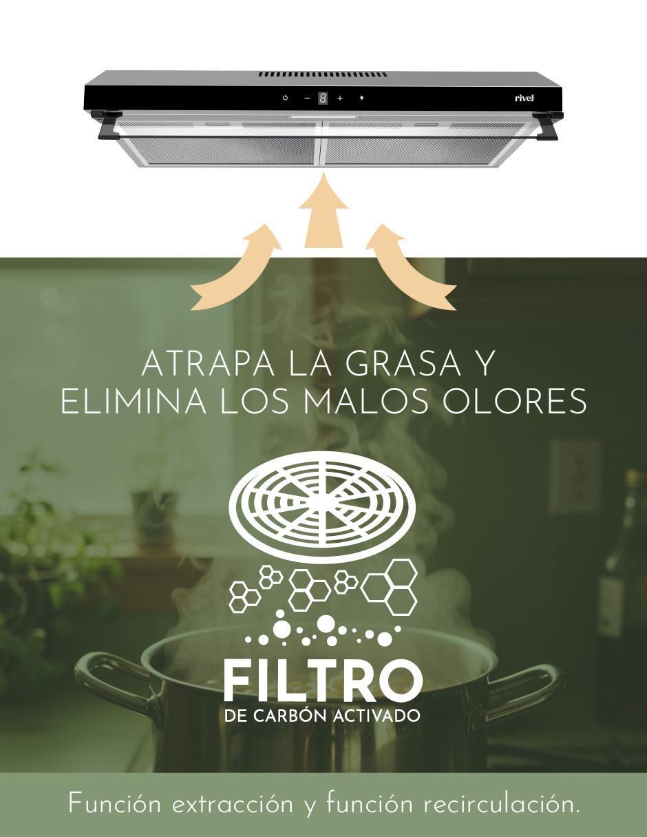 Campana de pared Rivel CAMP-IXT75 de acero inoxidable