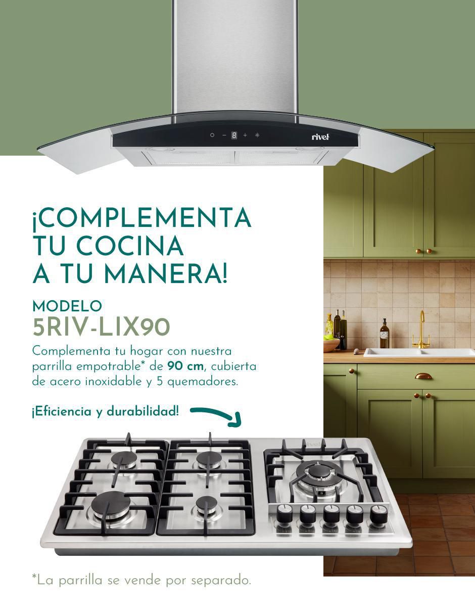 Campana de pared Rivel CAMP-XCT90 de acero inoxidable