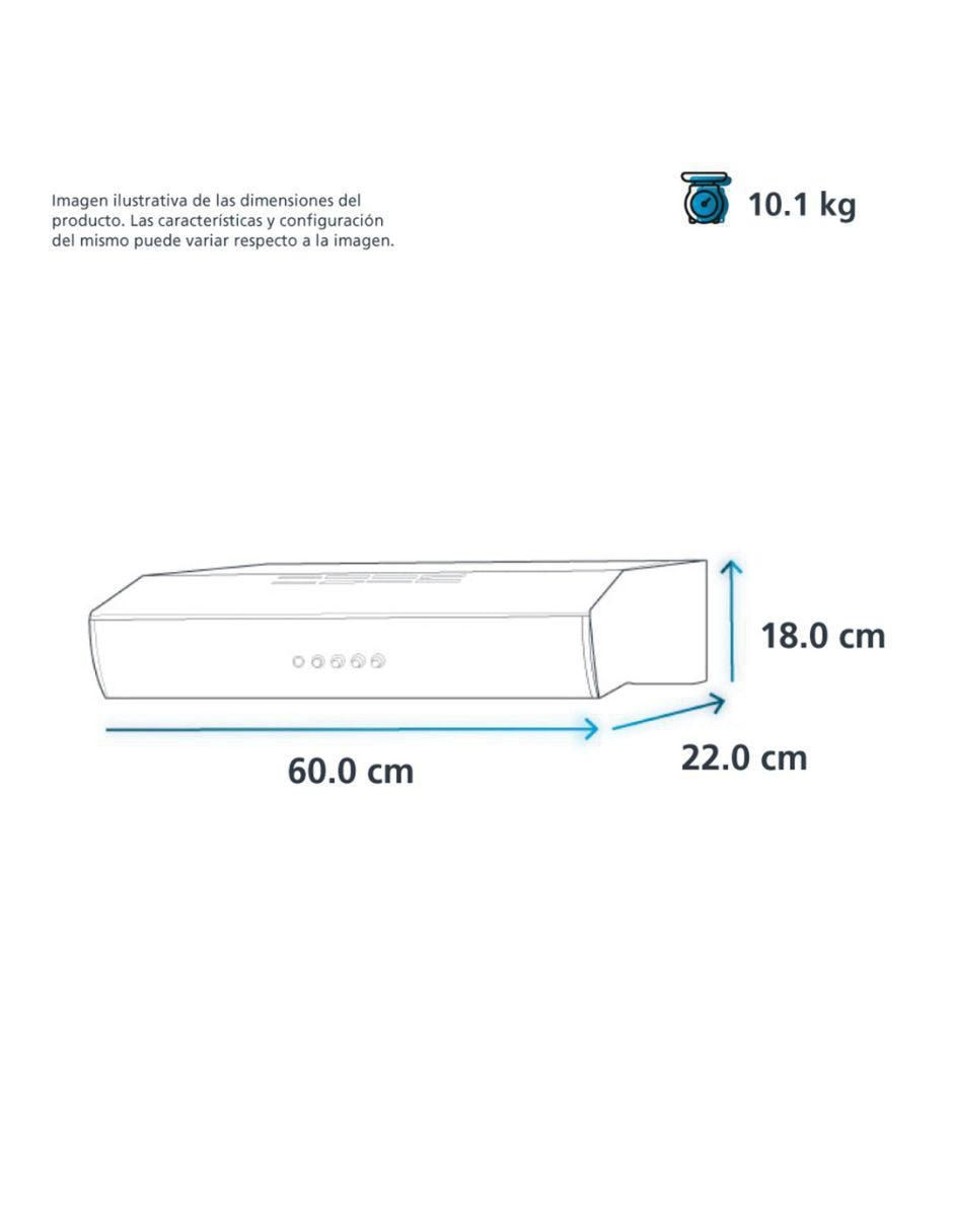 Campana de pared Io Mabe IOT6002I de acero inoxidable