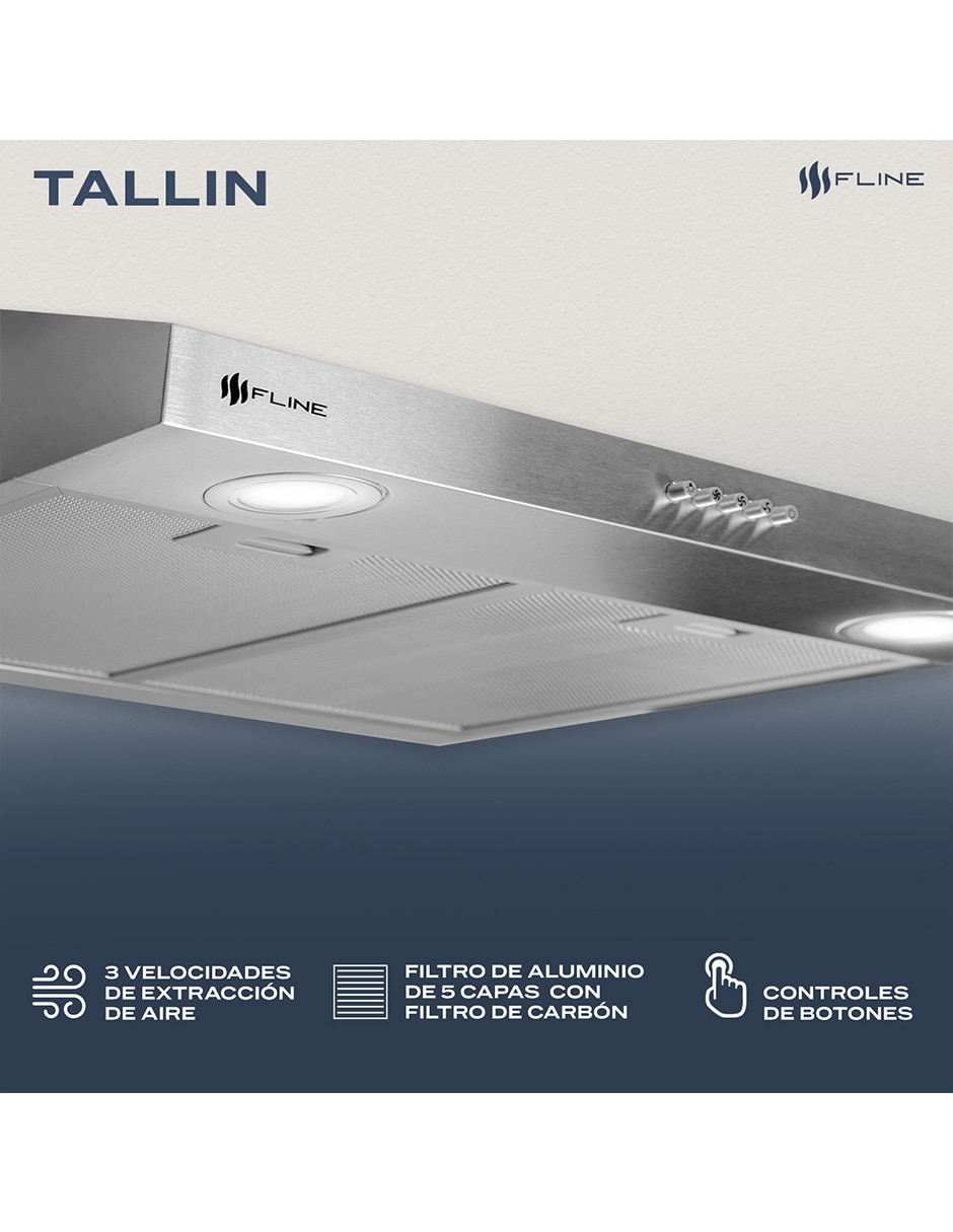 Campana plana Fline TA60 de acero inoxidable