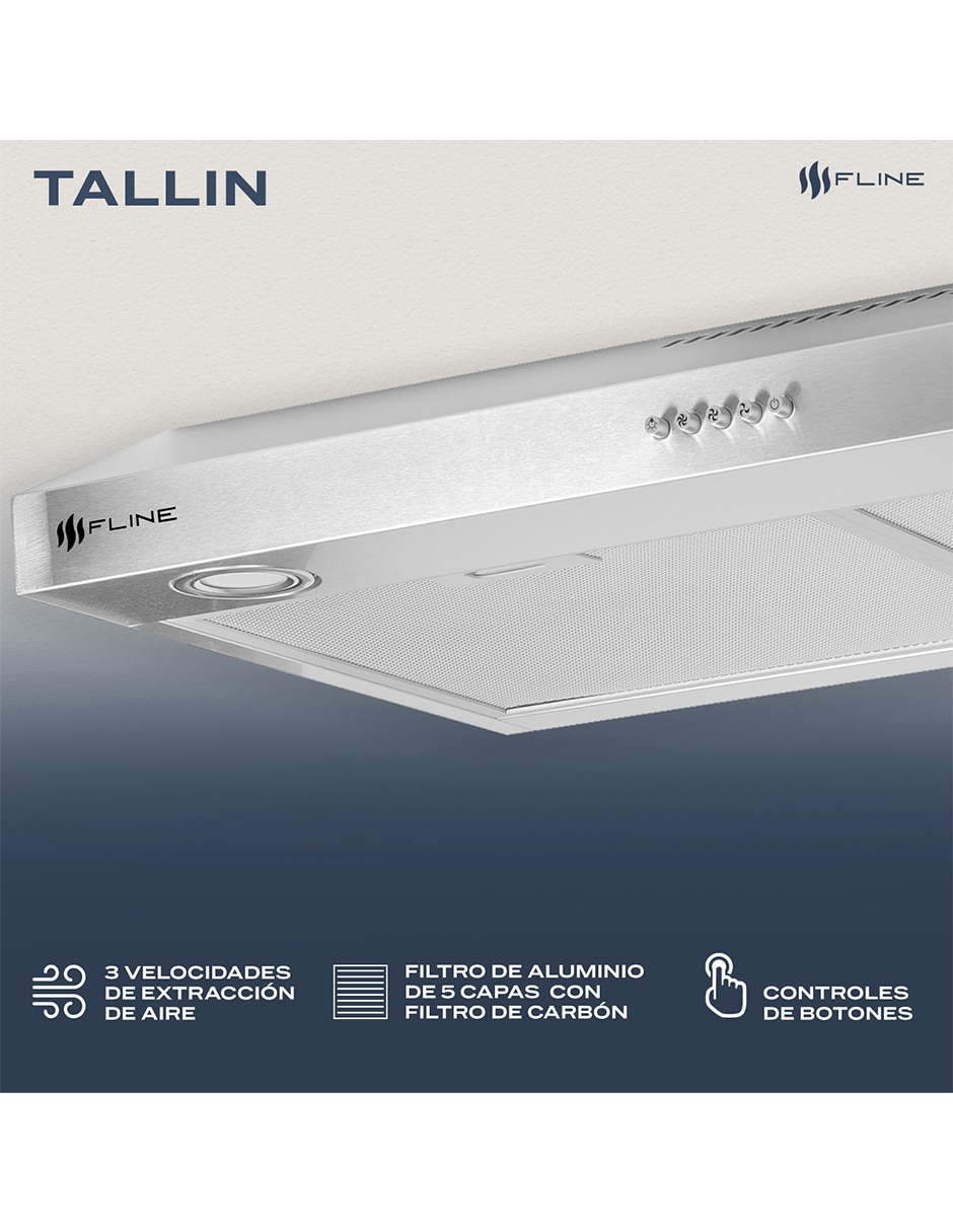 Campana plana Fline TA80 de acero inoxidable