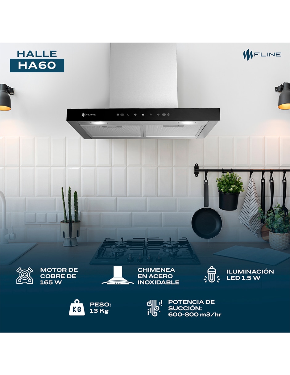 Campana de pared Fline HA60 de acero inoxidable