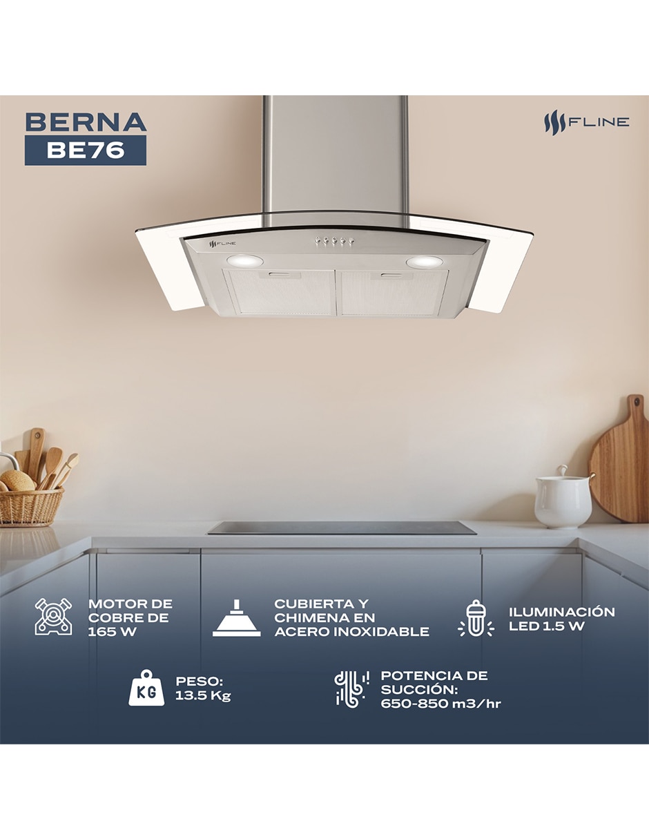 Campana de pared Fline BE76 de acero inoxidable