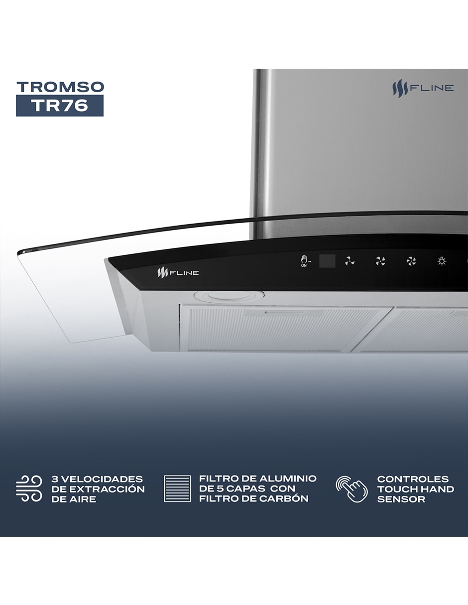 Campana de pared Fline TR76 de acero inoxidable