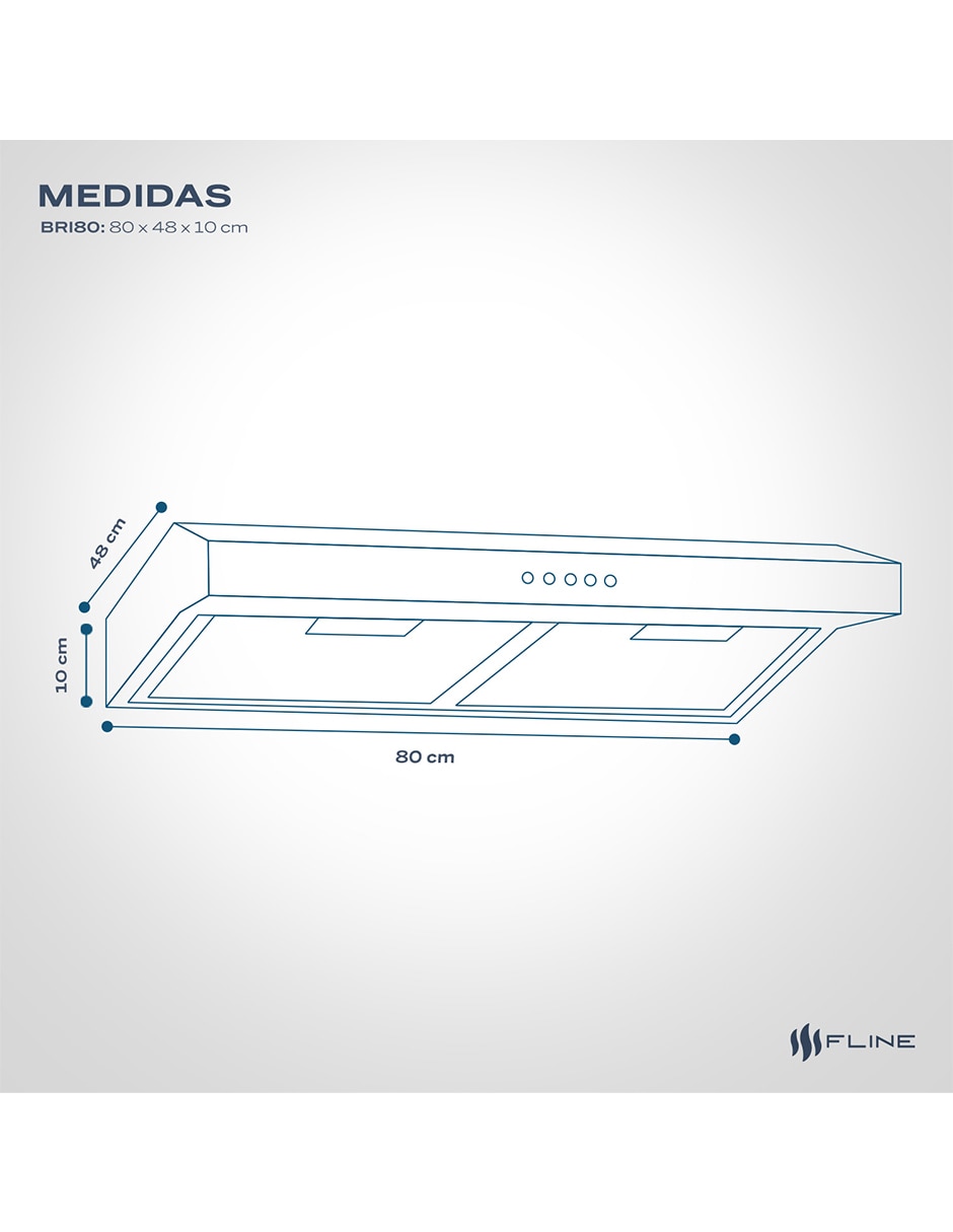 Campana plana Fline BR80 de acero