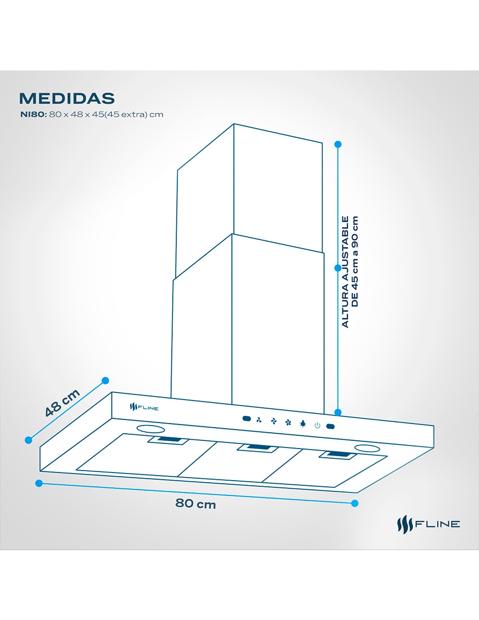 Campana de pared Fline NI80 de acero