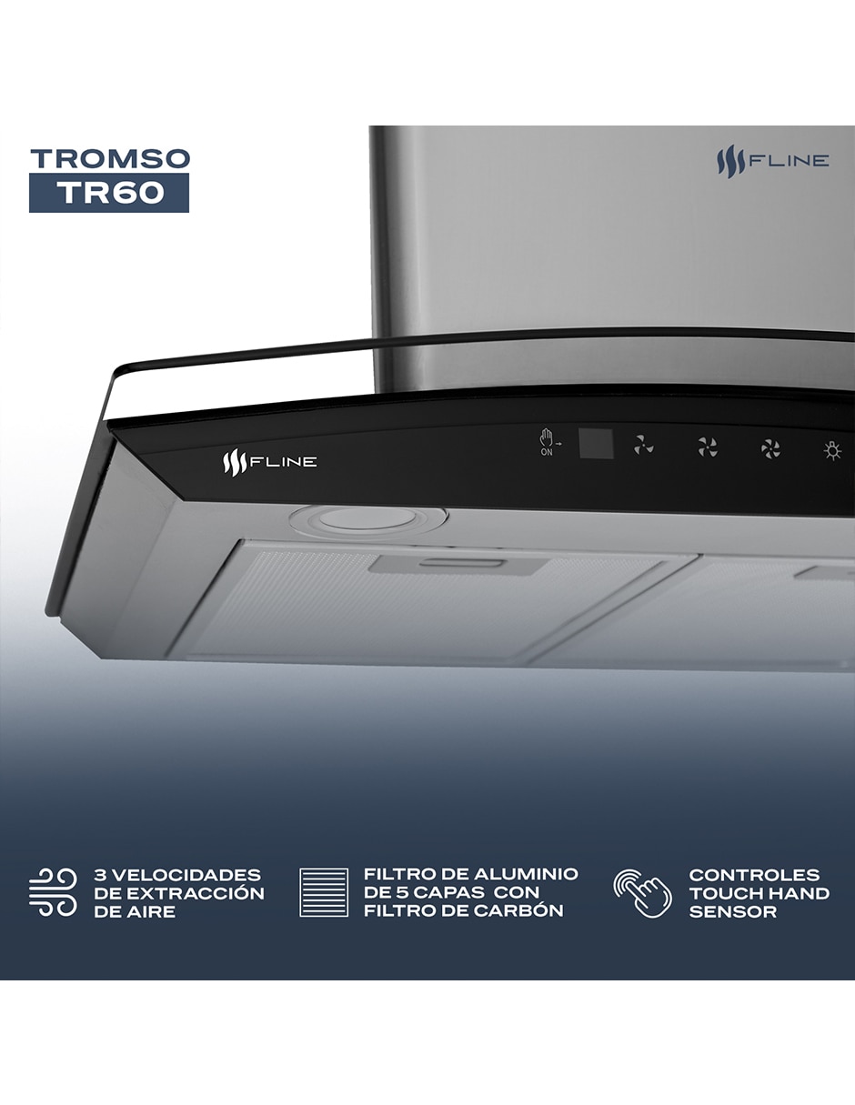 Campana de pared Fline TR60 de acero inoxidable