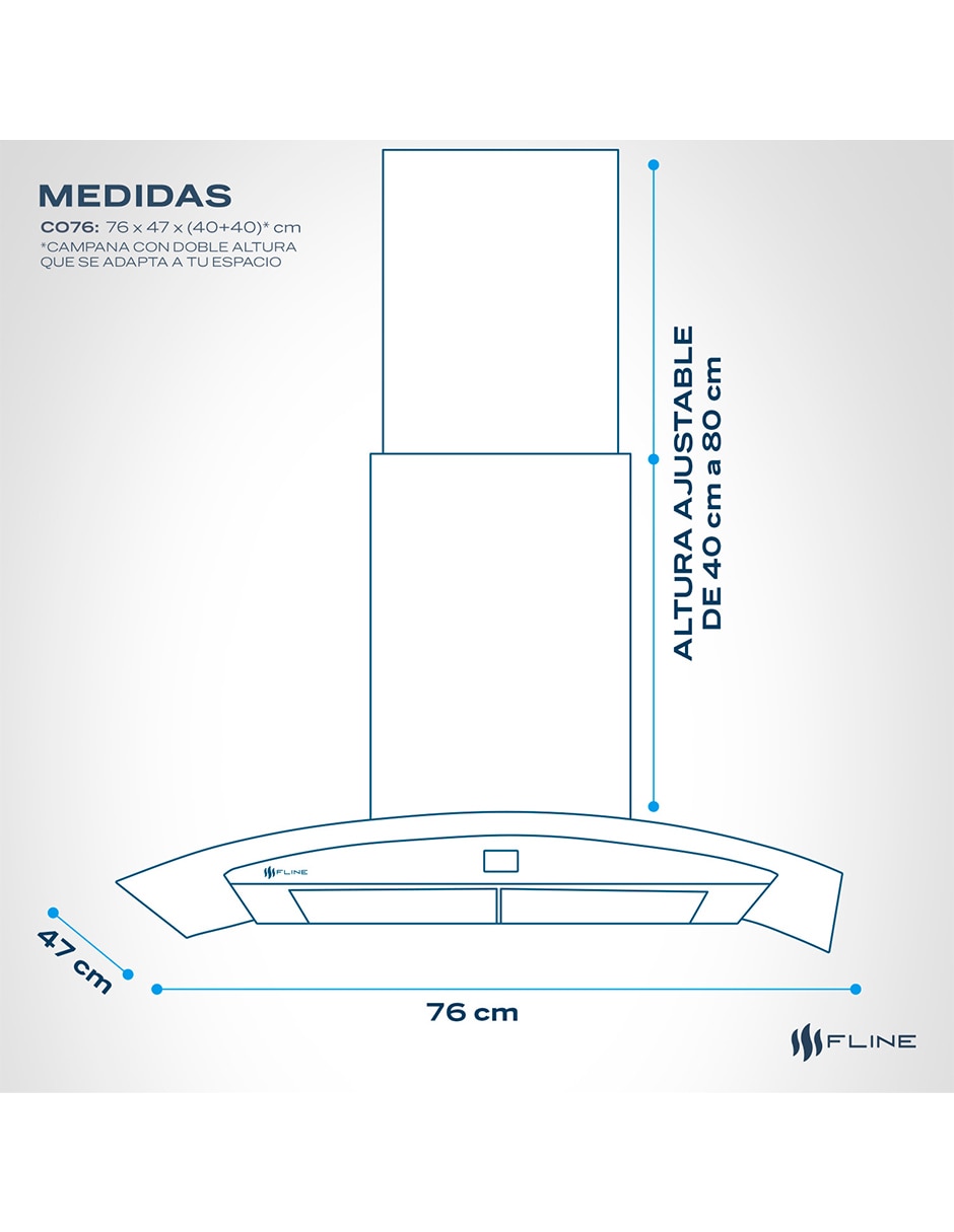 Campana de pared Fline CO76 de vidrio