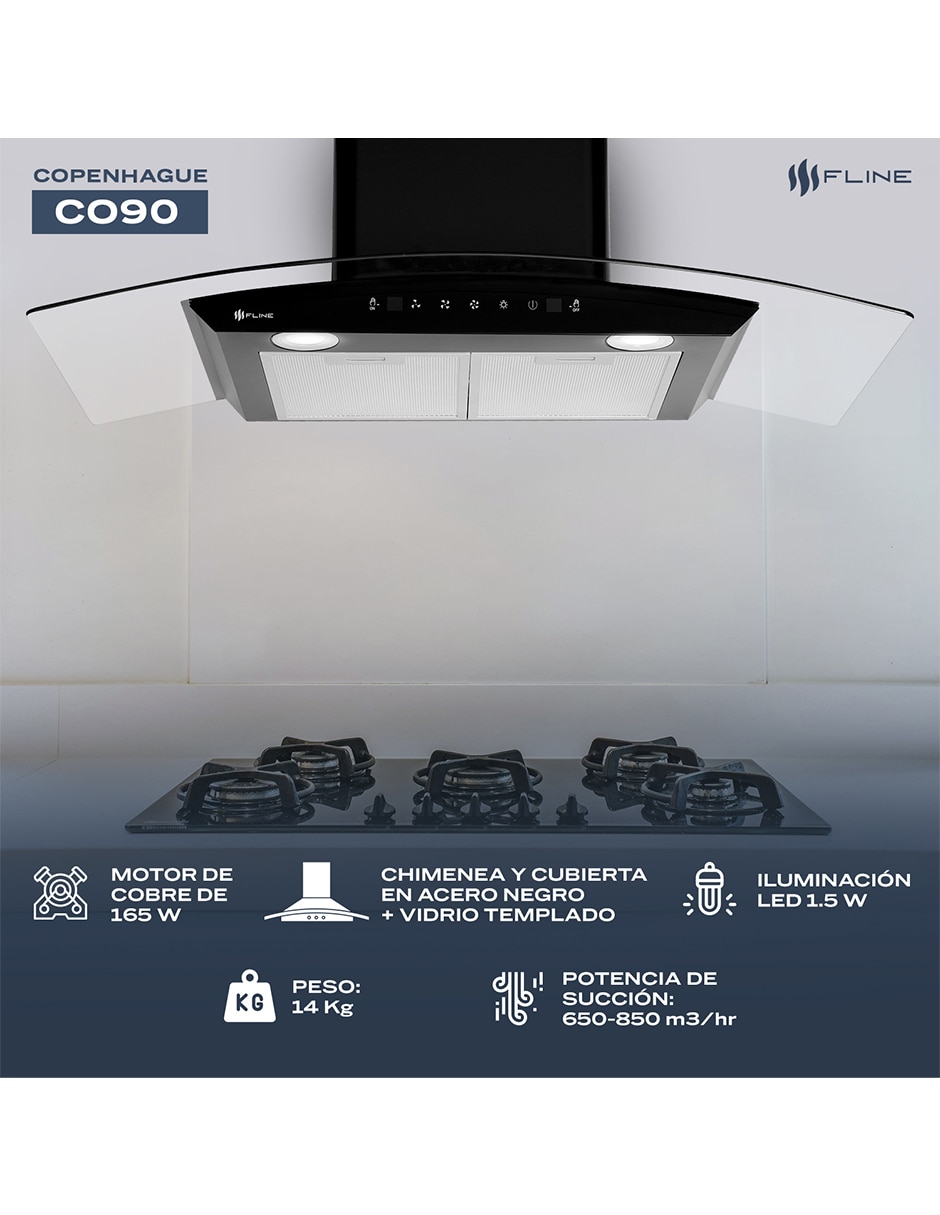 Campana de pared CO90 de vidrio 3