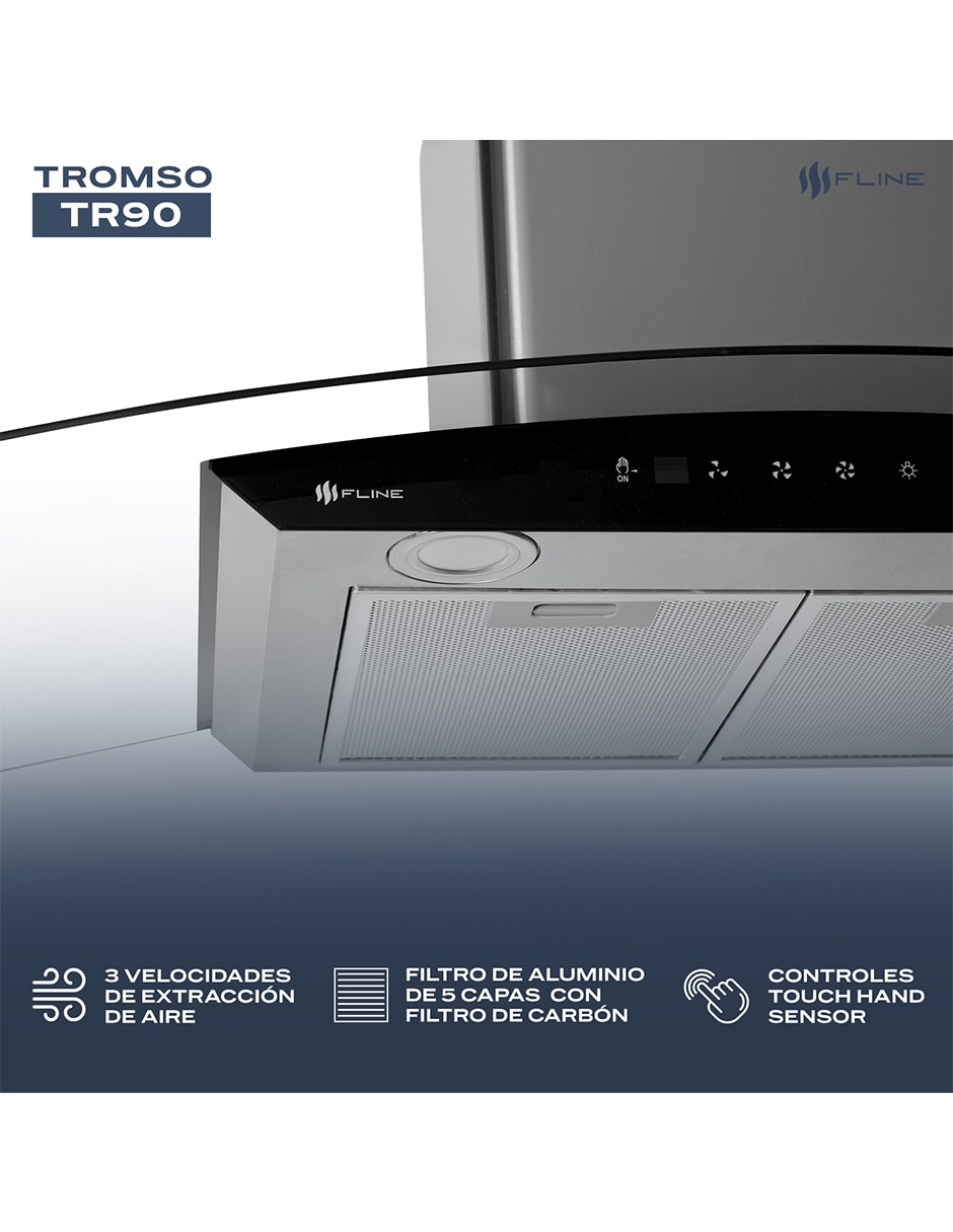 Campana de pared Fline TR90 de acero inoxidable