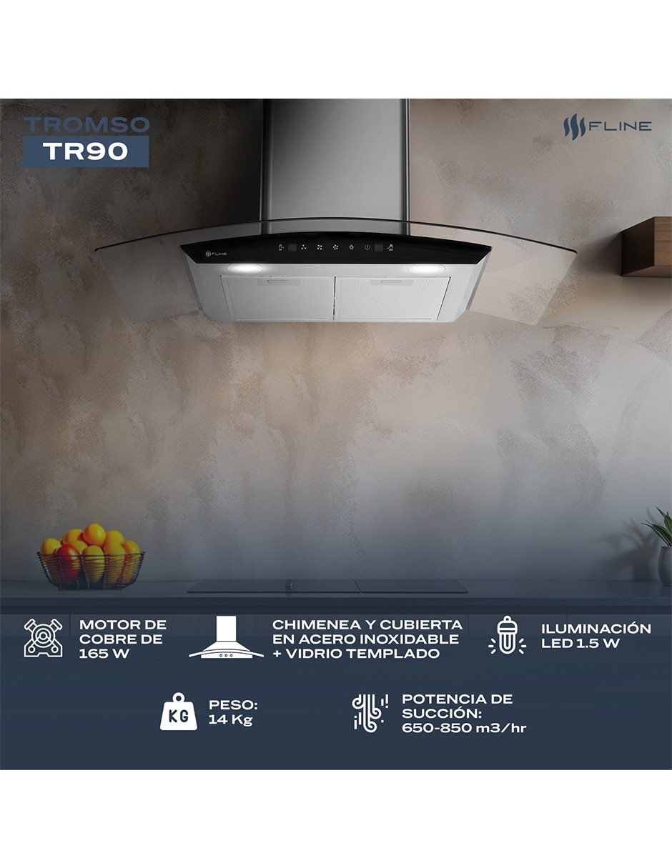 Campana de pared Fline TR90 de acero inoxidable