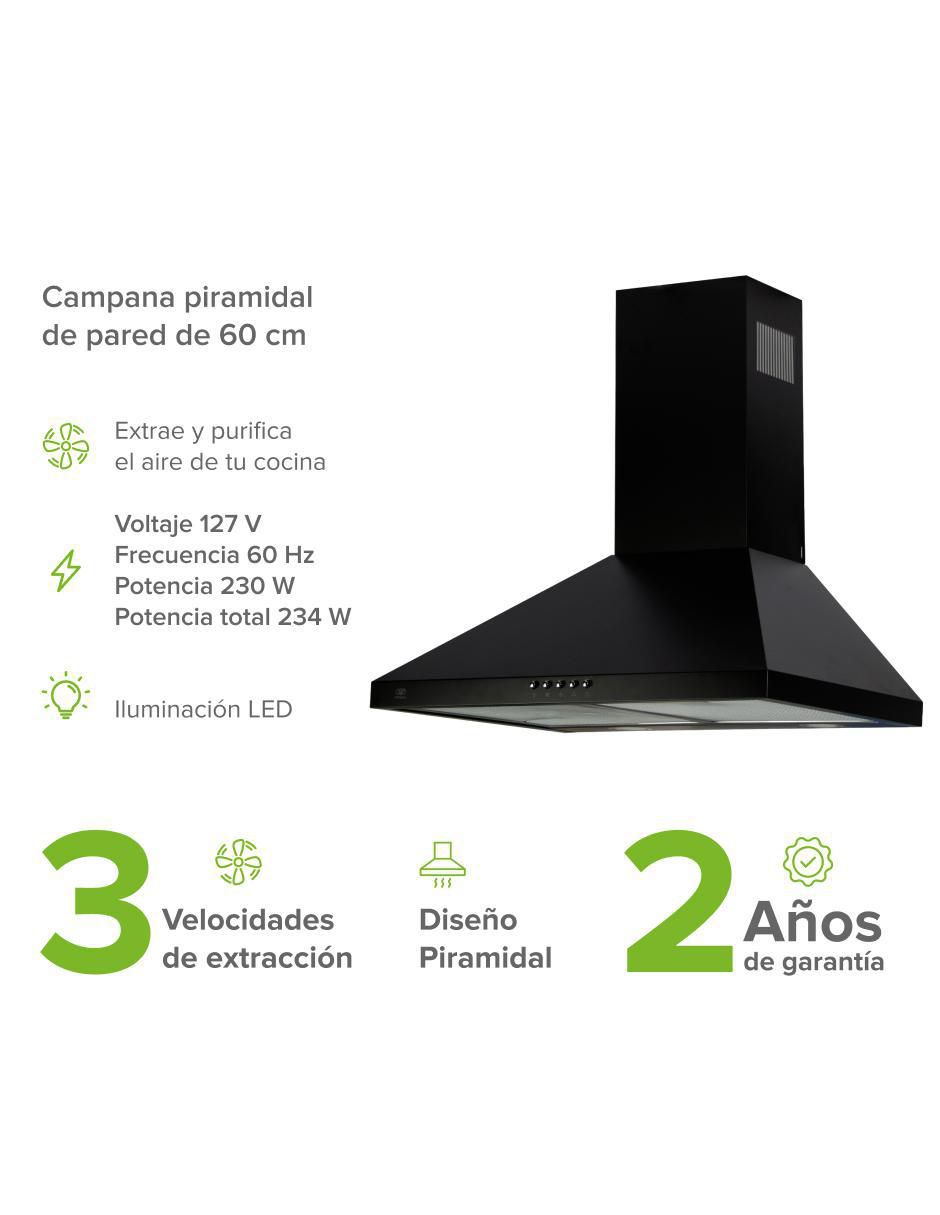 Campana de pared Avera CEP60N de acero inoxidable