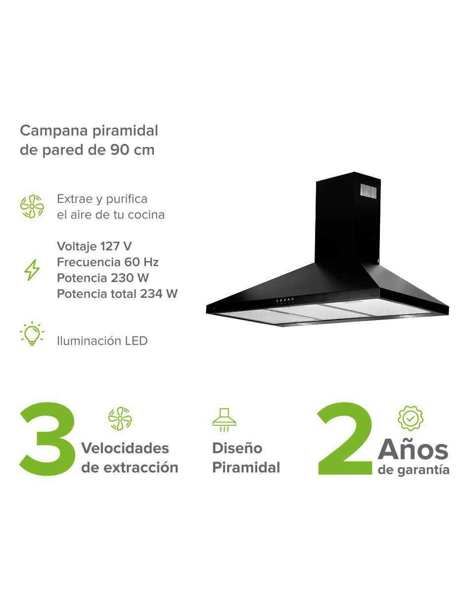 Campana de pared Avera CEP90N de acero inoxidable