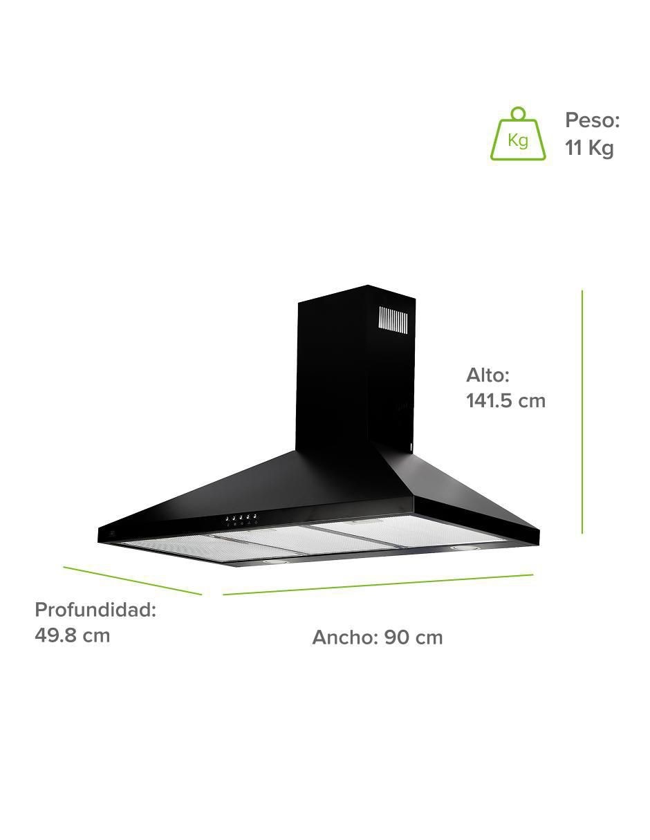 Campana de pared Avera CEP90N de acero inoxidable