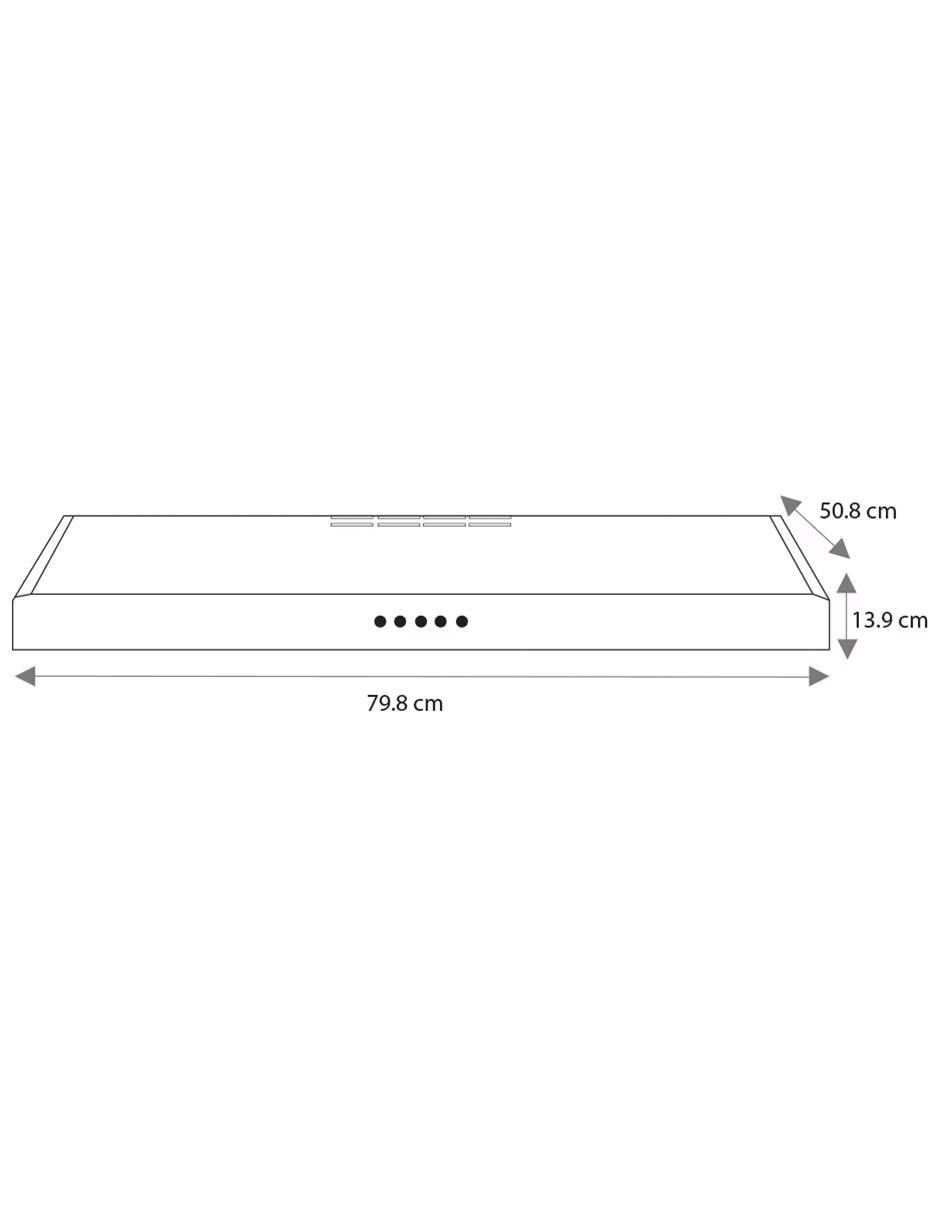 Campana plana CMPU801GX0 de acero inoxidable 6